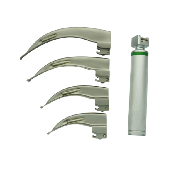 Laryngoscope FULL SET - FIBER OPTIC -4 BLADE SET